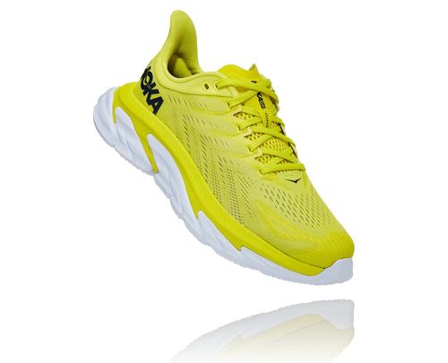 Hoka One One Dame Clifton Edge Road Løpesko Citrus/Hvit Norge-92OCG